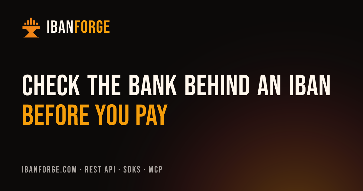 IBANforge - IBAN validation & BIC lookup API for business software